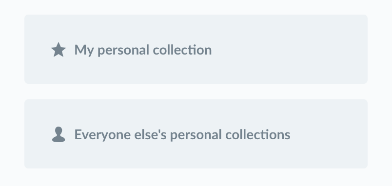 Personal collections