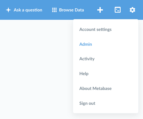 Profile dropdown