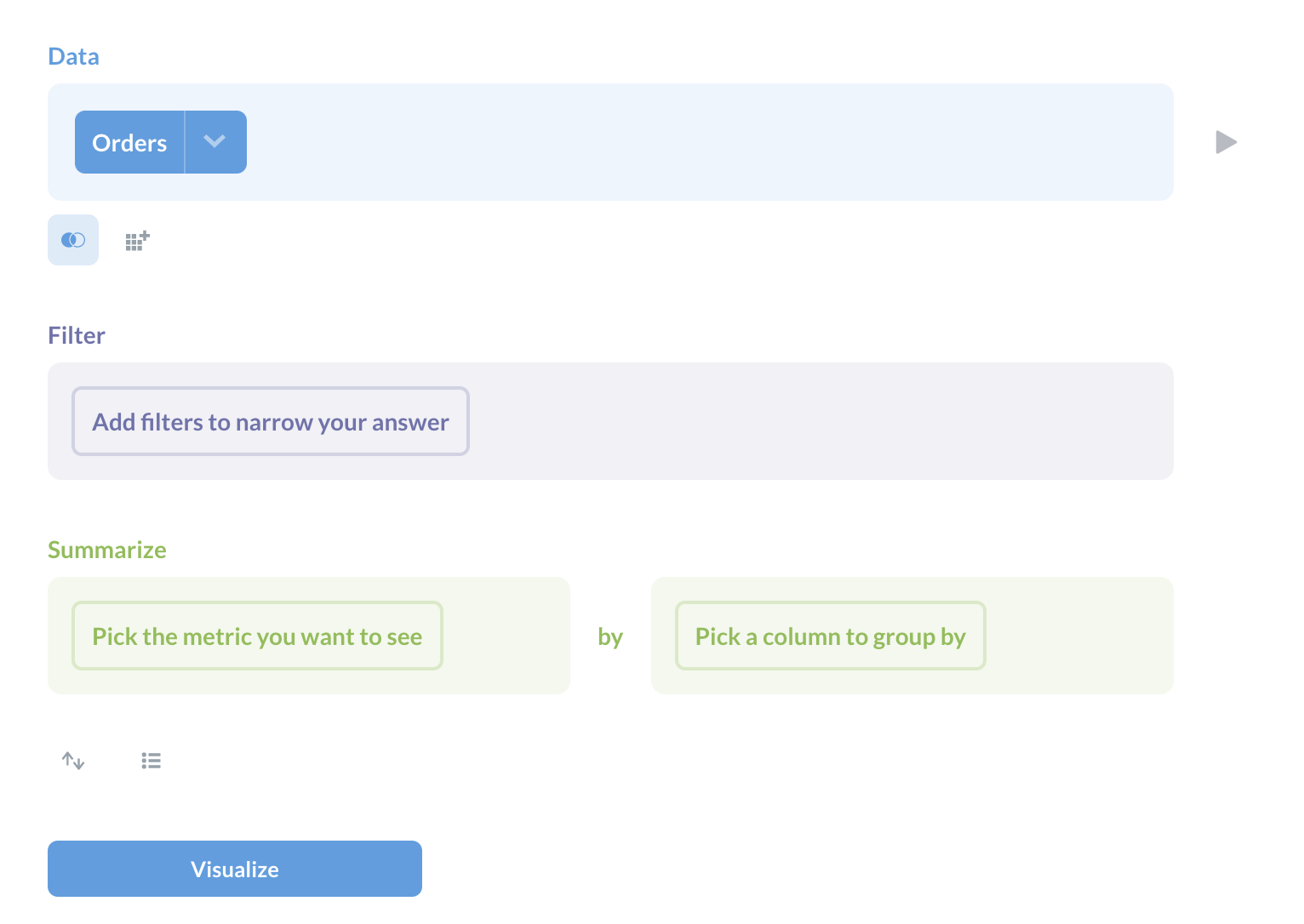 Metabase query builder