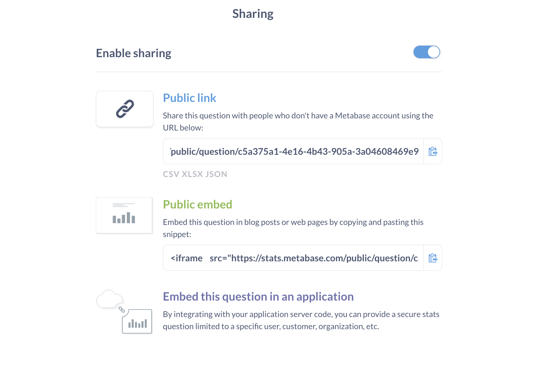 Enable sharing